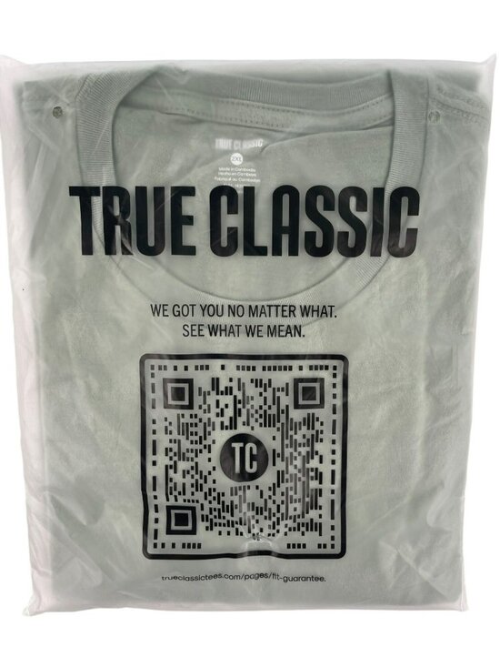 True Classic Other - True Classic Sage Green Crew Neck Cotton T-Shirt Comfy Men's Size 2XL BRAND NEW